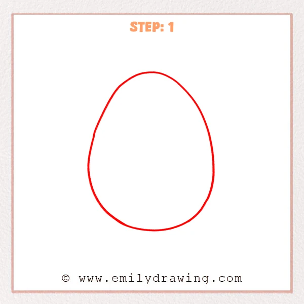 how to draw an easter egg - Step 1